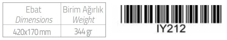Islak Mop Yedeği Dar 350 Gr Tablosu