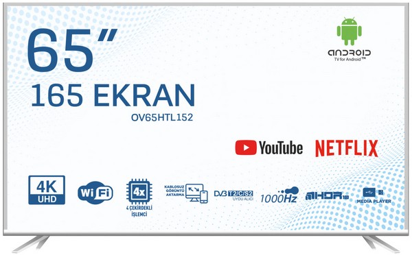 ONVO - 65 İnç Interaktif Otel TV - 165 cm